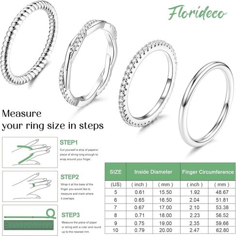 Florideco Stackable Gold Rings for Women Non Tarnish Dainty 14K Gold Plated Stackable Thin Rings Cubic Zirconia Thumb Ring Set Trendy Statement Promise Wedding Bands Engagement Rings for Women Size 5-10 in Saudi Arabia