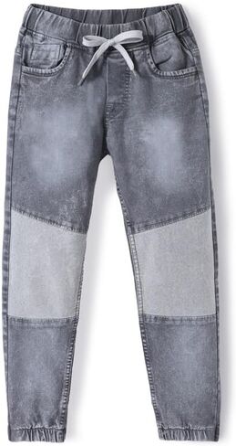 chopper club Boys Denim Jeans in Stretchable Cotton 3x1 Fabric in Slim Fit and Round Elastic with Patch in Saudi Arabia