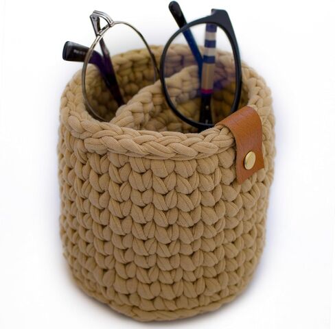 2 in 1 Yarn Eyeglass Holder Stand - Glasses Holder for Nightstand with 2 sections-Use it as an eye glass holder for desk-Always find your eyeglasses, eyeglasses strap in this Glasses Holder Stand in Saudi Arabia