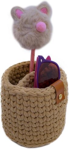 2 in 1 Yarn Eyeglass Holder Stand - Glasses Holder for Nightstand with 2 sections-Use it as an eye glass holder for desk-Always find your eyeglasses, eyeglasses strap in this Glasses Holder Stand in Saudi Arabia