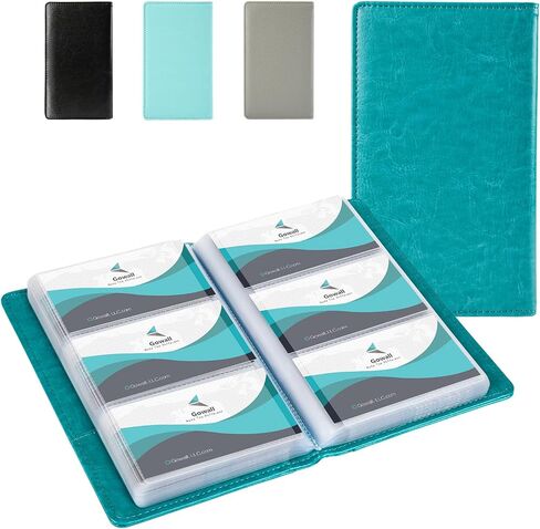 300 Card Capacity Leather Business Card Book Holder Organizer, Card Binder Professional PU Name Card Credit Cards Booklet (Multiple Colors Optional) in Saudi Arabia