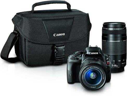 كانون EOS Rebel SL1 18.0 ميجابكسل CMOS Digital SLR مع عدسة 18-55 ملم EF-S هي عدسة STM باللون الأسود in Kuwait