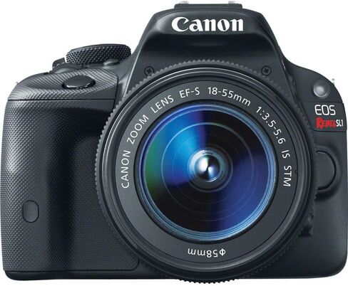 كانون EOS Rebel SL1 18.0 ميجابكسل CMOS Digital SLR مع عدسة 18-55 ملم EF-S هي عدسة STM باللون الأسود in Kuwait