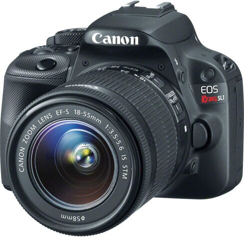 كانون EOS Rebel SL1 18.0 ميجابكسل CMOS Digital SLR مع عدسة 18-55 ملم EF-S هي عدسة STM باللون الأسود in Kuwait