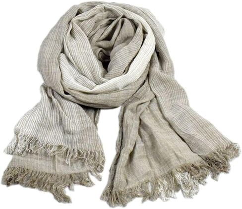 Mens Fashionable Gradient Striped Shawl Wrap Gauze Stole, Large FT17008 in Saudi Arabia