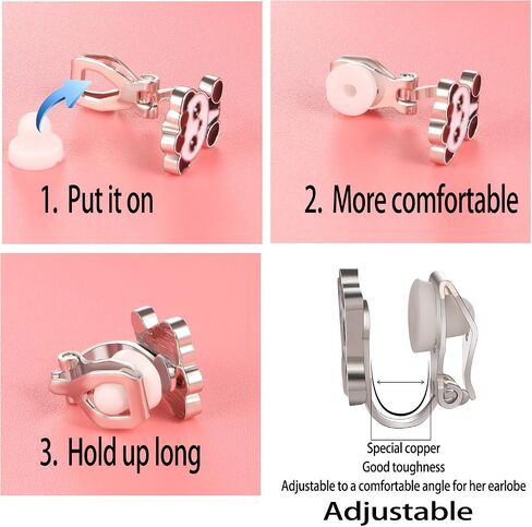 20 Pairs Kids Clip-on Earrings - Cute Animal Designs, Non-Pierced for Girls in Kuwait