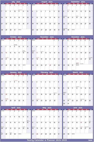 Yearly Wall Calendar 2026 - Large Yearly Calendar 2026, Jan 2026 - Dec 2026, 25.2" x 38.2" (Open), 2026 Calendar, Large Wall Calendar 2026, Full Year Paper with Notes, Thicker Paper - Multi in Saudi Arabia