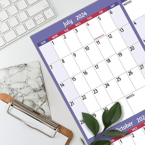 Yearly Wall Calendar 2026 - Large Yearly Calendar 2026, Jan 2026 - Dec 2026, 25.2" x 38.2" (Open), 2026 Calendar, Large Wall Calendar 2026, Full Year Paper with Notes, Thicker Paper - Multi in Saudi Arabia