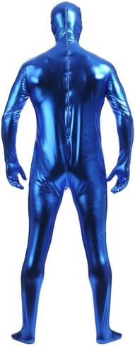 Men's and Women's Shiny Spandex Open Face Metallic Zentai Bodysuit in Saudi Arabia