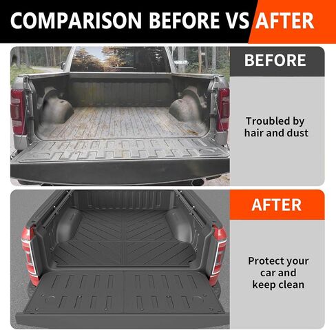 powoq Tailgate Mat Compatible with 2019-2024 Dodge Ram 1500 Tailgate Protector Tailgate Liner TPE Replacement for 2019-2024 Dodge Ram 1500 Accessories(Tailgate Mat) in Saudi Arabia