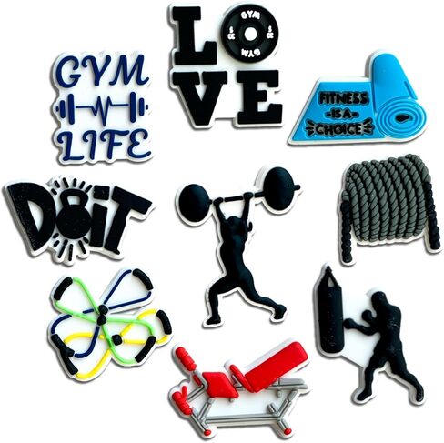 Sports Shoe Decoration Charms for Croc Clog, Softball Baseball Basketball Volleyball Soccer Swimming Cheerleading Gymnastics Charms Accessories for Adults in Saudi Arabia