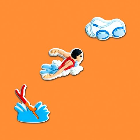 Sports Shoe Decoration Charms for Croc Clog, Softball Baseball Basketball Volleyball Soccer Swimming Cheerleading Gymnastics Charms Accessories for Adults in Saudi Arabia