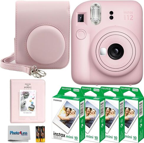 Fujifilm Instax Mini 12 Instant Film Camera (Pastel Blue) + Fuji Instax Mini Instant Film – 40 Sheets + Instant Camera Gift Bundle in Saudi Arabia