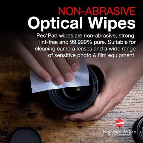 PEC-PAD Lint Free Wipes 4"x4" Non-Abrasive Ultra Soft Cloth for Cleaning Sensitive Surfaces like Camera, Lens, Filters, Film, Scanners, Telescopes, Microscopes, Binoculars. (100 Sheets Per/Pkg) 4-Pack in Saudi Arabia