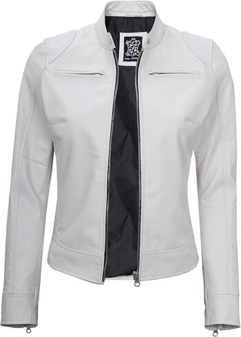 Leather Jacket Women - Real Lambskin Leather Dodg Women Biker Motorcycle Leather Jackets For Womens in Saudi Arabia