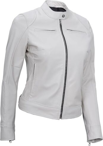 Leather Jacket Women - Real Lambskin Leather Dodg Women Biker Motorcycle Leather Jackets For Womens in Saudi Arabia