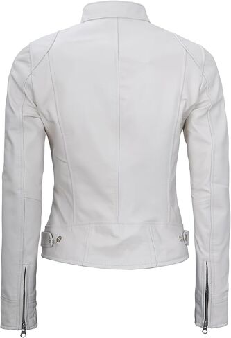 Leather Jacket Women - Real Lambskin Leather Dodg Women Biker Motorcycle Leather Jackets For Womens in Saudi Arabia