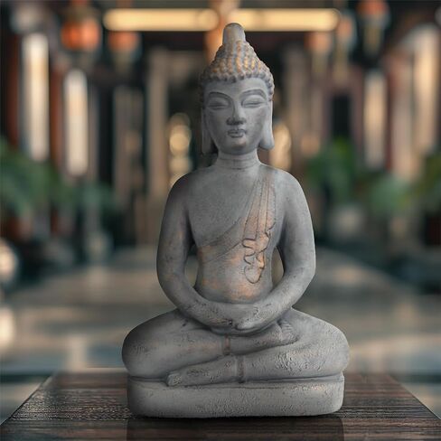 تمثال بوذا MGO بطول 66.5 سم ارتفاعًا، تمثال بوذا الهندي التأملي، تمثال بوذا مع Dhyana Mudra، إيماءة اليد للديكور المنزلي الهادئ، غرفة المعيشة، غرفة النوم، المكتب، الطاولة والهدايا in Saudi Arabia