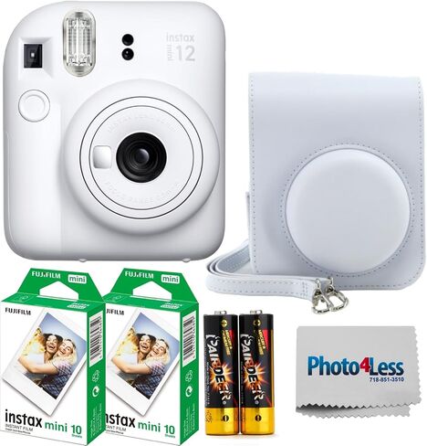 Fujifilm Instax MiniI 12 Instant Film Camera Mint Green, Fujifilm Instax Mini Twin Pack Instant Film 20 Prints, Prtotective Case, Gift Bundle in Saudi Arabia