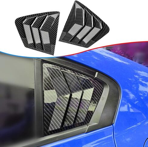 فتحات نافذة جانبية أمامية، قطعتان من ستائر غطاء فتحة التهوية لسيارة Honda Civic 9th Gen 2012 2013 2014 2015 - ملحقات ديكور رياضية من ألياف الكربون ABS in Saudi Arabia
