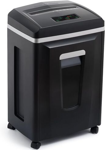 P7 High Security Paper Shredder: Heavy Duty 6-Sheet Shredder for Home Office, Micro Cut Commercial Shredder Shreds Credit Cards/Staples/CDs/DVDs, Runs for 25Min with 6-Gallon Bin, Black in Saudi Arabia