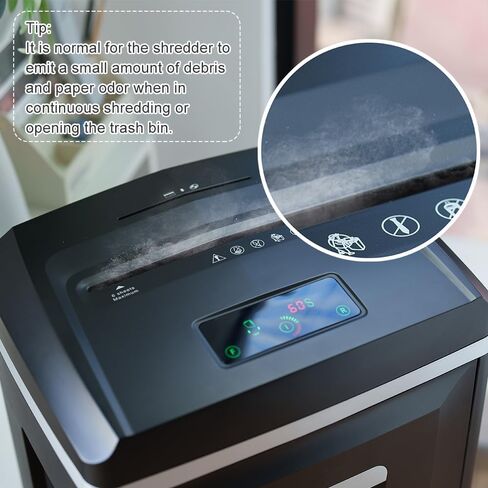 P7 High Security Paper Shredder: Heavy Duty 6-Sheet Shredder for Home Office, Micro Cut Commercial Shredder Shreds Credit Cards/Staples/CDs/DVDs, Runs for 25Min with 6-Gallon Bin, Black in Saudi Arabia