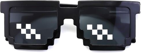 نظارات فسيفساء سوداء ثوغ لايف نظارات بكسل نظارات شمسية للحفلات، تعامل معها نظارات ديكور حفلات البكالوريوس 8 بت بكسل فسيفساء نظارات صور الدعائم للجنسين لعبة النظارات الشمسية in Kuwait