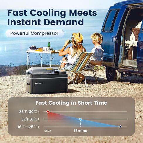 HCALORY 12 Volt Refrigerator 27QT (25 Liter) Portable Electric Compressorre Freezer Fridge with 12/24V DC & 110-240V AC for Camping, Car, RV, Truck, Outdoor or Indoor in Saudi Arabia
