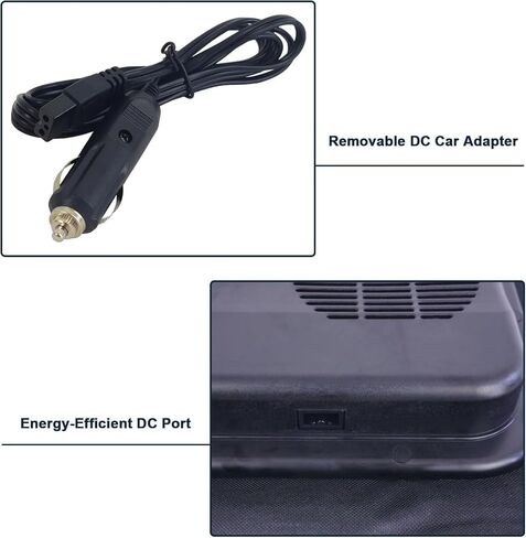 15.8 Quarts Electric Car Cooler Bag, 12V Car Cooler for Travel Plug in, Portable Cooler Refrigerator for Car, RV, Camping (Black1) in Saudi Arabia