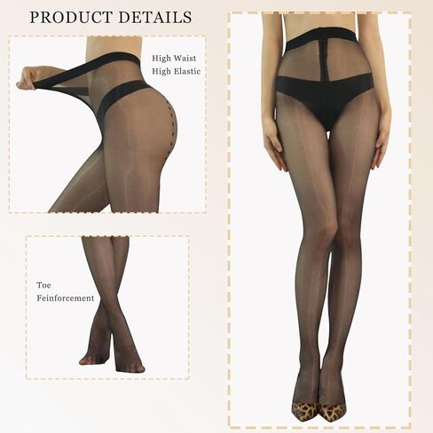 HTRUIYA المرأة سوبر لامعة شير الجوارب السيطرة أعلى جوارب طويلة جوارب الحرير الترا مثير البولكا نقطة خط لامعة جوارب طويلة in Kuwait