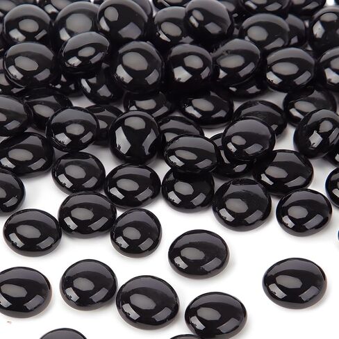 DomeStar 1LB Clear Flat Glass Marbles, Glass Beads Bulk Vase Filler Crystals Gemstones for Table Aquarium Home Decoration DIY Craft in Kuwait