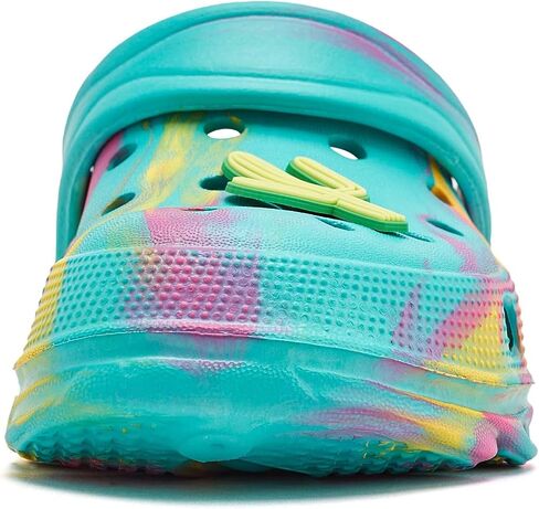 WOUEOI Kid's Tie Dye Clogs Garden Shoes Cartoon Slides Toddler Sandals Beach Slipper Girls Boys in Saudi Arabia