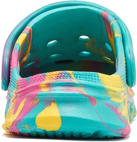 WOUEOI Kid's Tie Dye Clogs Garden Shoes Cartoon Slides Toddler Sandals Beach Slipper Girls Boys in Saudi Arabia