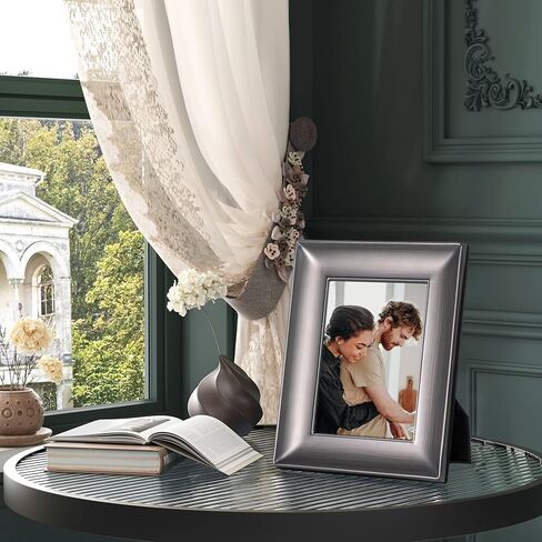 Fun Memories 5x7 Metal Picture Frame, Wide Picture Frames with Tempered Real Glass, Decorative Modern Photo Frame for Wall & Tabletop Display, Bronze in Saudi Arabia