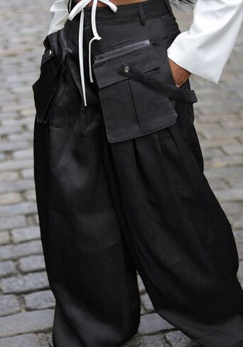 بنطلون نسائي فضفاض من Vaceky واسع الساق من الساتان بتصميم أنيق من Palazzo in Kuwait