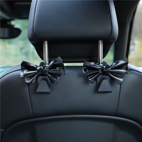2pcs Car Purse Hook For Car Hooks For Purses And Bags, Cute Bow Car Seat Headrest Hook For Car Purse Hook Hanger. (pink-2pcs)