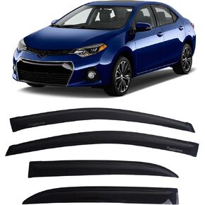 Window Rain Guards,Window Visor,Vent Deflector,Outside Mount Fits for 2014 2015 2016 2017 2018 Toyota Corolla 4pcs