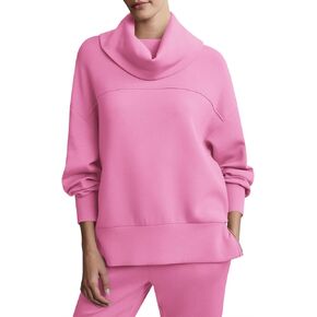 Fisoew Womens Turtleneck Oversized Sweatshirt Long Sleeve Casual Side Split Pullover Top Fall Outfits