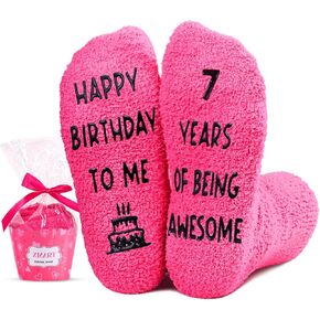 Zmart 7th Birthday Gift Ideas Socks - Presents for 7 Year Old Girls Boys, Seven Year Old Gifts