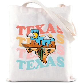 ENSIANTH Texas State Tote Bag Texas Cowboy Gift Lone Star State Vacation Gift Texas Shoulder Bag Texas Housewarming Gift