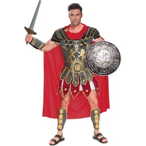 Spooktacular Creations Brave Men’s Roman Gladiator Costume Set for Halloween Audacious Dress Up Party