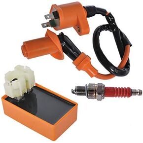 WFLNHB Racing 6 Pin CDI Ignition Coil Spark Plug Replacement for GY6 50cc 125cc 150cc Moped Scooter