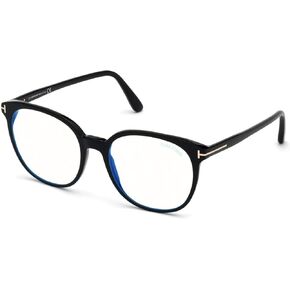 Eyeglasses Tom Ford FT 5671 -F-B Asian fit 001 Shiny Black/Blue Block Lenses
