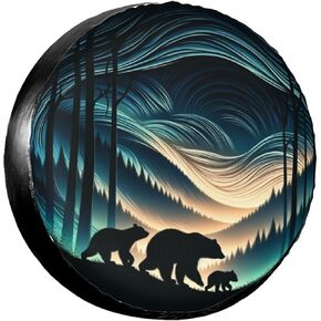 Universal Fit Spare Tire Cover for Rv, SUV, Camper - Dinosaur Trailer Decorative Tire Covers Weatherproof, Wheel Protector for Camping & Travel Trailer