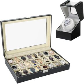 صندوق ساعة NATGAI 24 فتحة ولفاف ساعة أوتوماتيكي واحد in Kuwait