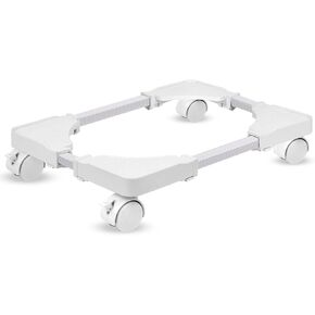 حامل كمبيوتر شخصي، حامل برج كمبيوتر قابل للتعديل مع 4 عجلات دوارة، حامل وحدة المعالجة المركزية مع 4 وسائد وسائد، سعة تحميل 60 رطل، أبيض in Kuwait