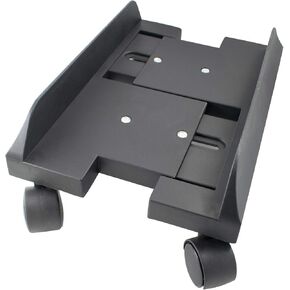 CPU Stand Cart Holder Plastic Desktop Computer Tower Stand Cart with Locking Caster Wheels, Adjustable Mobile PC Holder with 4 Caster Wheels Under Desk, Black in Kuwait