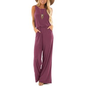 Lacozy Women's Summer Sleeveless Jumpsuits Casual Wide Leg Long Pants One Piece Jumpsuits Rompers 2024
