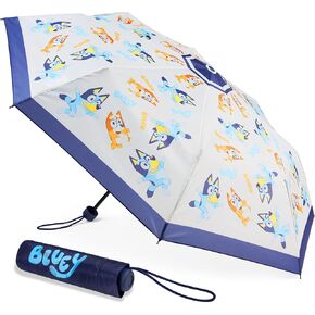 Bluey Kids Folding Umbrella, Telescopic Lightweight Umbrella - Kids Gifts