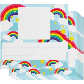 Name Tags for Classroom, Rainbow (4.75 L x 4.5 W in, 60-Pack)